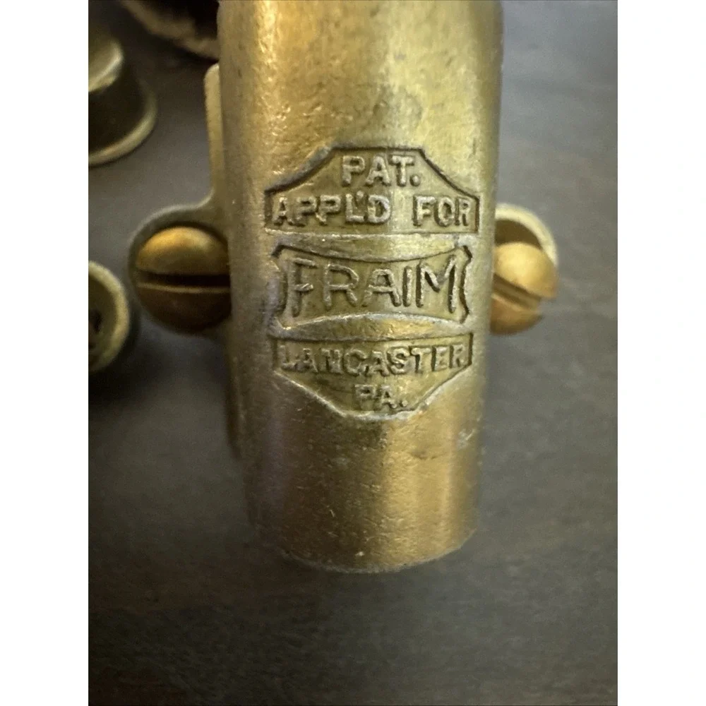 Vintage‎ Fraim Window Sash Lock Brass with Hardware And Key USA